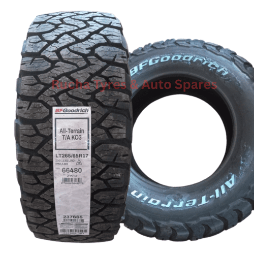 BF Goodrich All-Terrain T/A KO3 LT265/65R17 premium all-terrain tyre at Rucha Tyres & Auto Spares Kenya