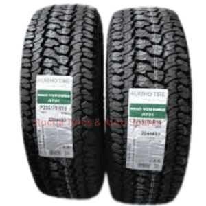 Kumho Road Venture AT51 255/70R16 109T all-terrain SUV and 4x4 tyre at Rucha Tyres & Auto Spares Kenya