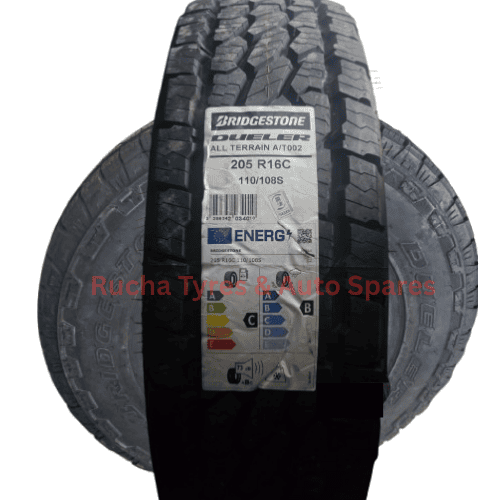 Bridgestone Dueler A/T 002 205R16C 8PR 110/108S all-terrain light truck tyre at Rucha Tyres & Auto Spares Kenya