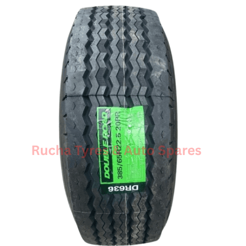 Double Road DR636 385/65R22.5 20PR heavy-duty commercial truck and trailer tyre at Rucha Tyres & Auto Spares Kenya